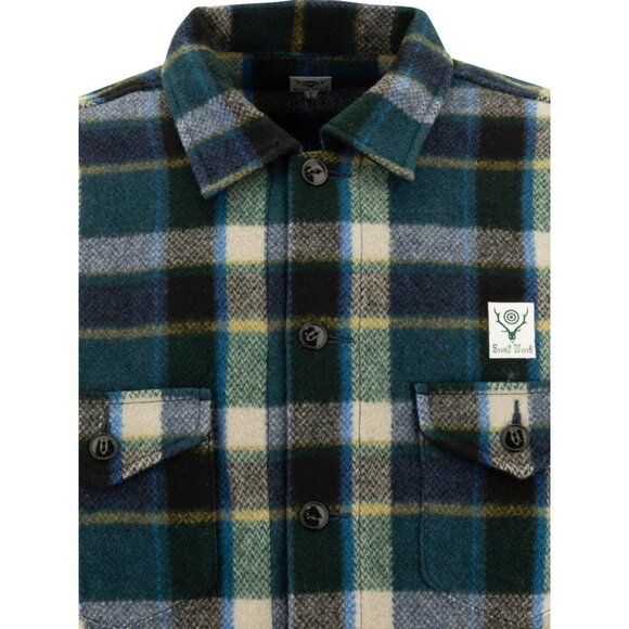 South2 West8 Smokey Melton Wool Shirt Tag Size XL Men - Picture 3 of 4